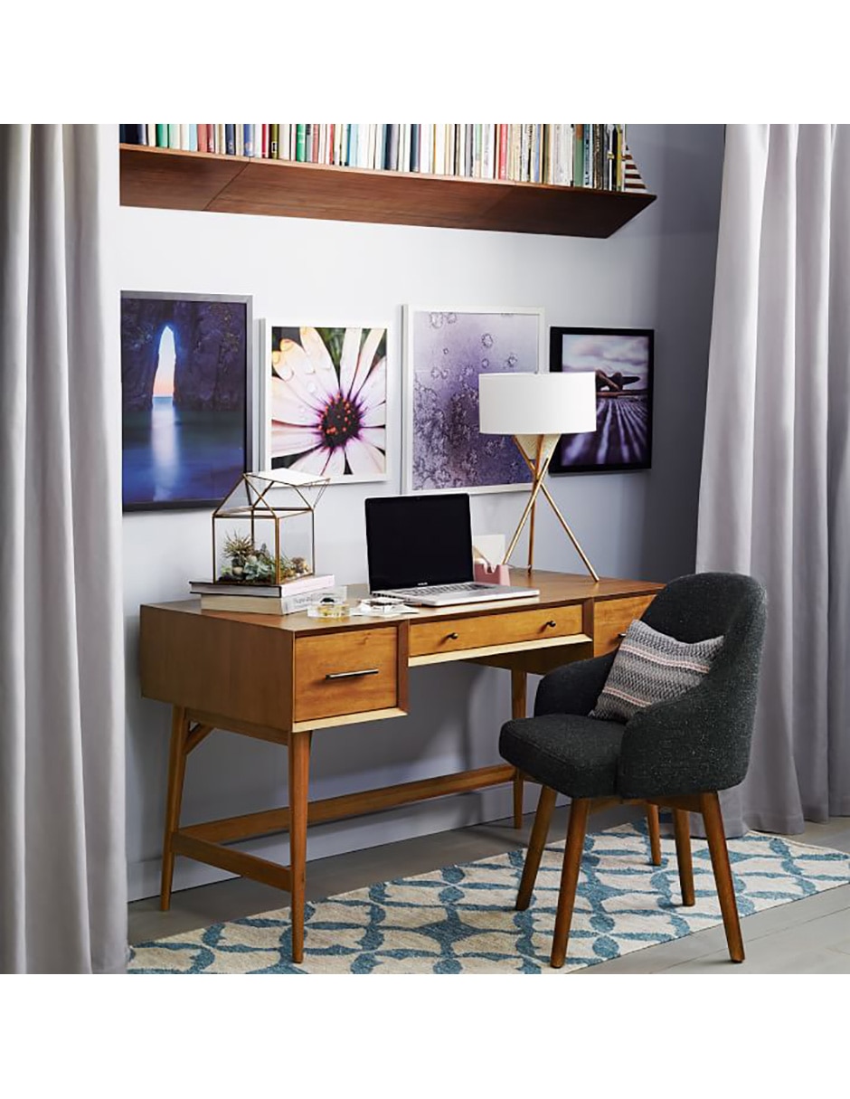 Escritorio Mid-Century de madera