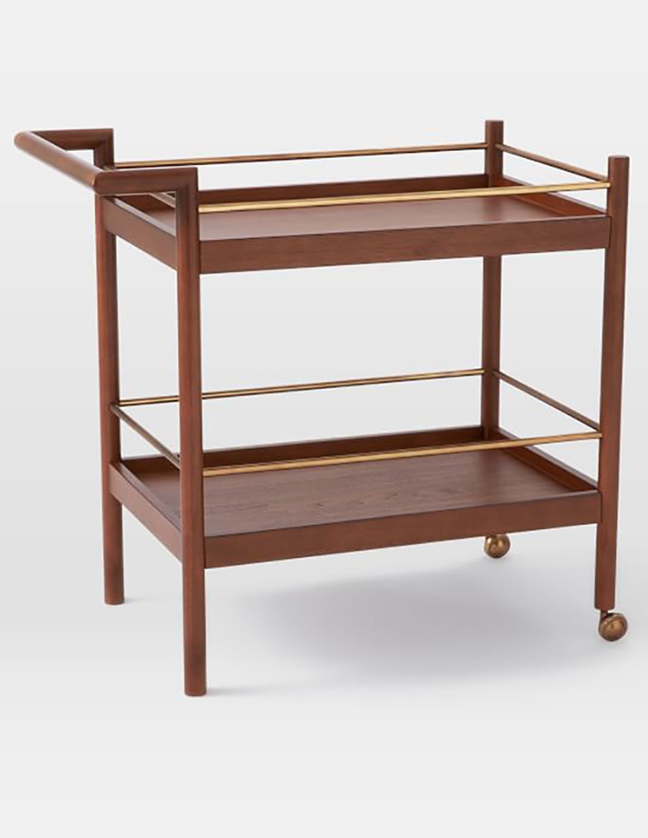 Carro de bar cocina Mid Century madera Carro de bar cocina Mid Century madera