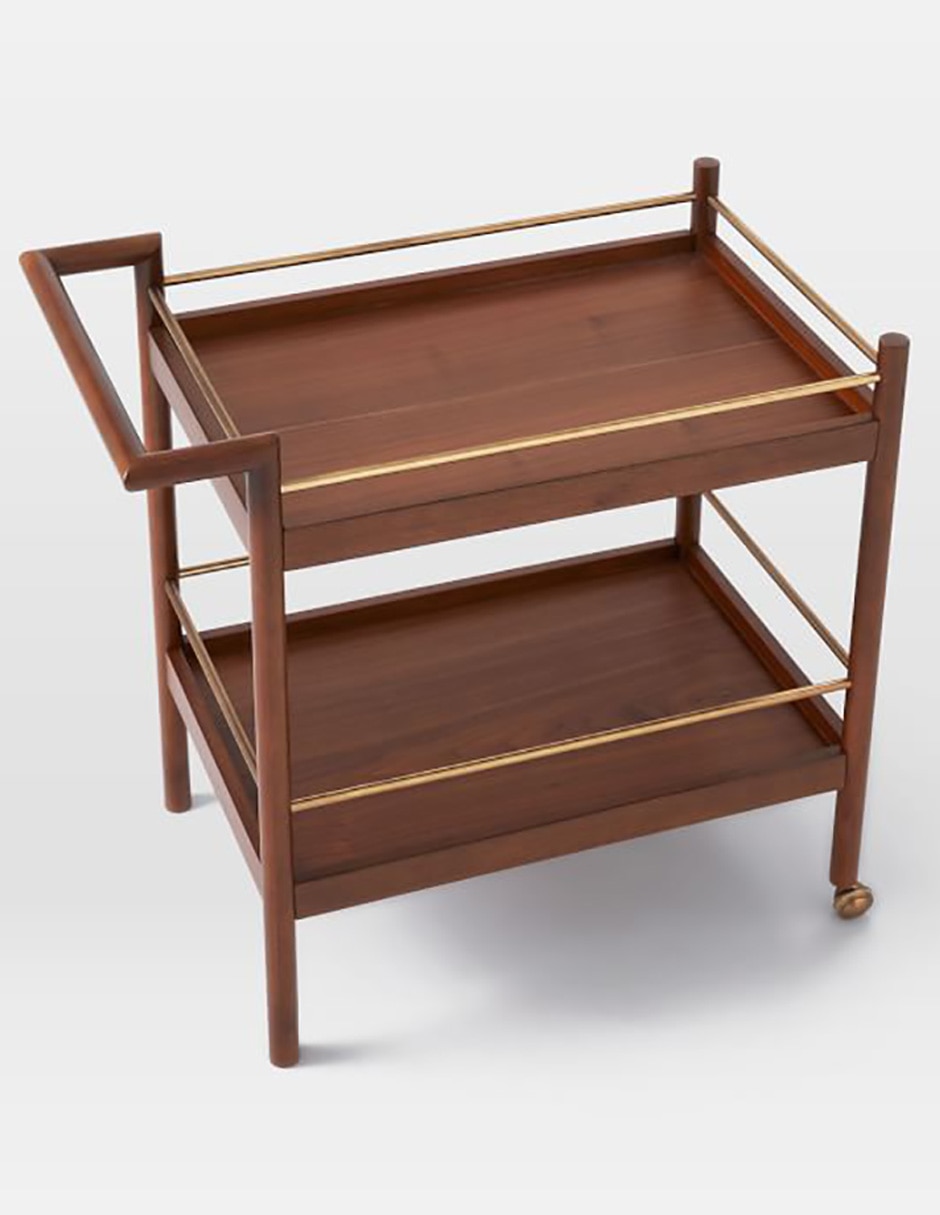Carro de bar cocina Mid Century madera