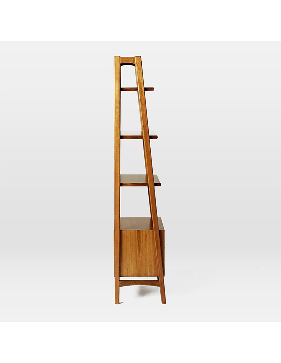 Librero armable Mid Century de madera 4