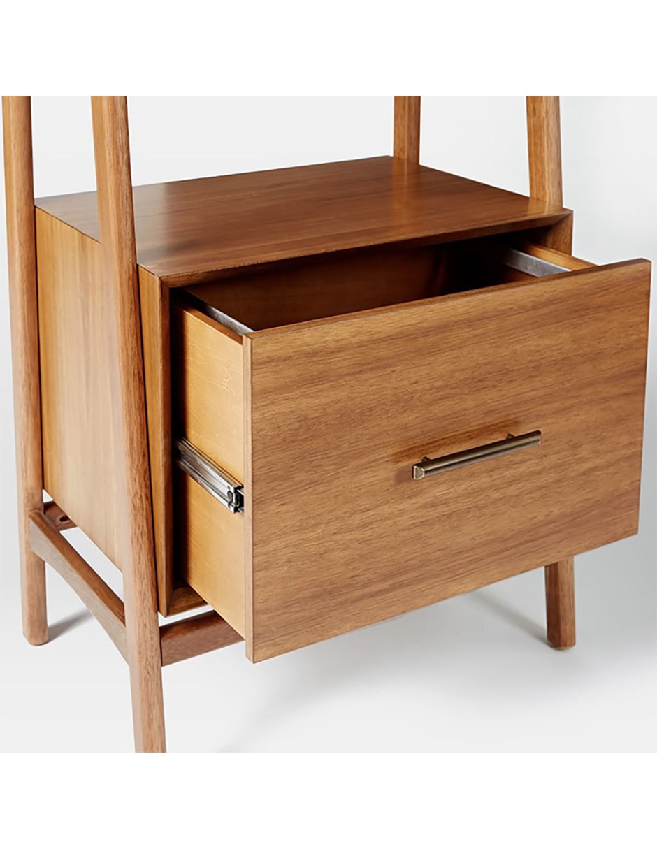 Librero armable Mid Century de madera 3