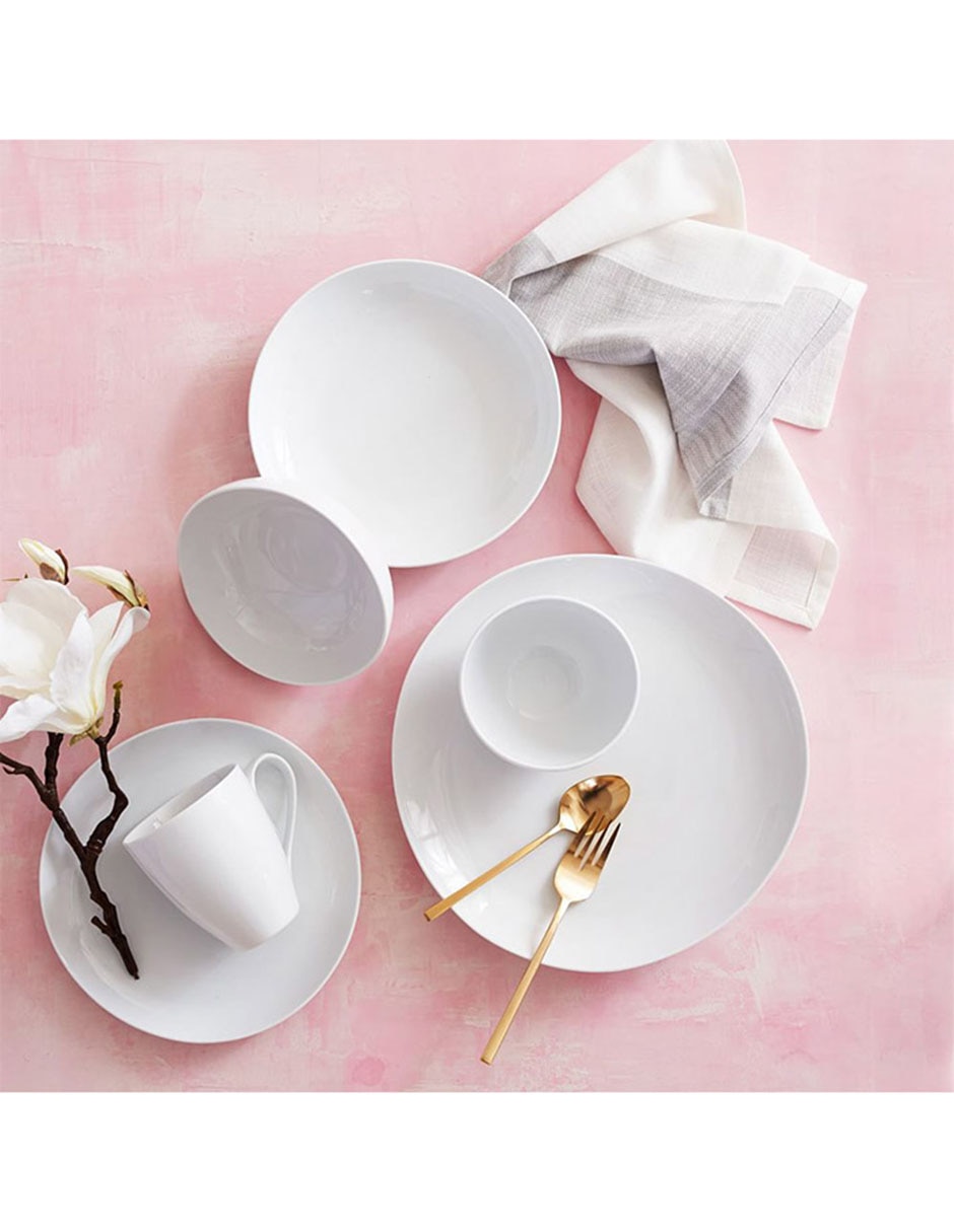 Plato ensalada Organic Shaped de porcelana