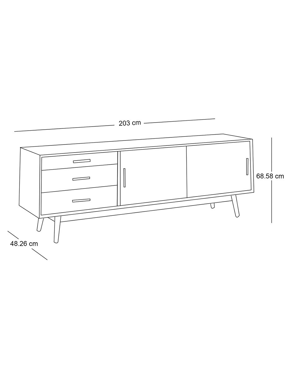 Consola Mid Century de madera 7