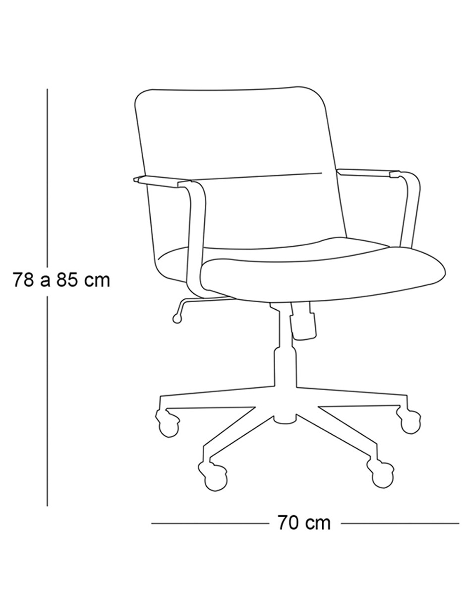 Silla de oficina Cooper de piel