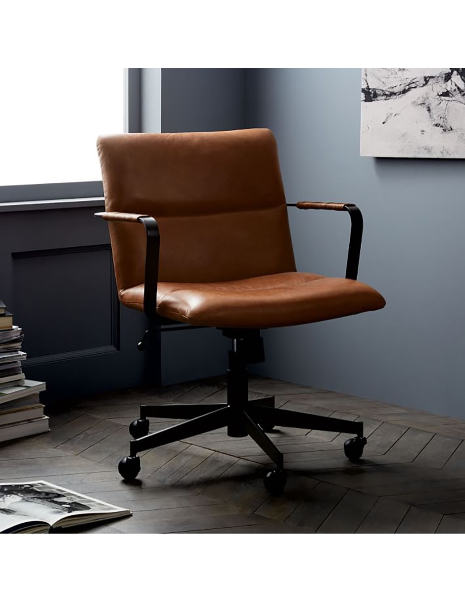 Silla de oficina Cooper de piel