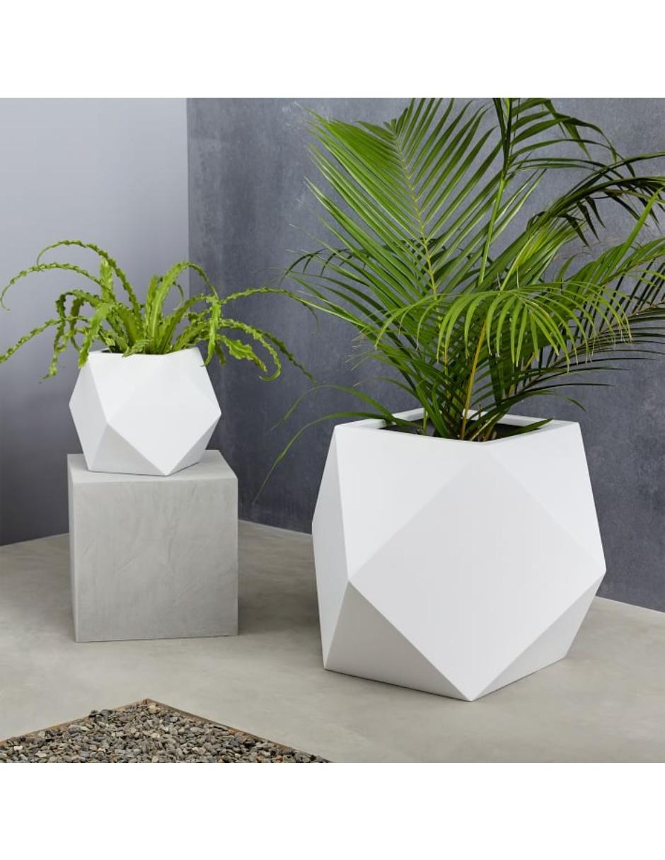 Maceta Exterior Faceted de piedra 4