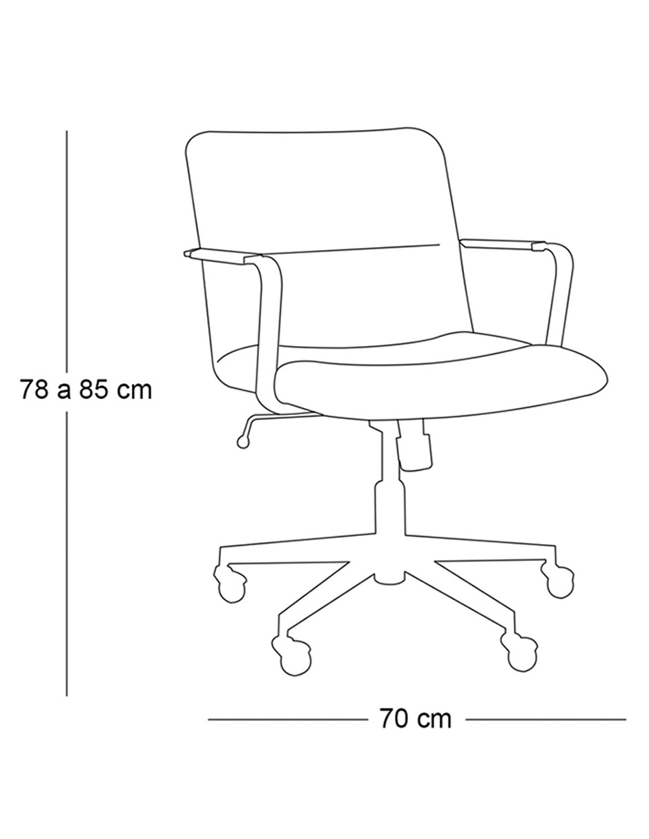 Silla de oficina Cooper de piel 5