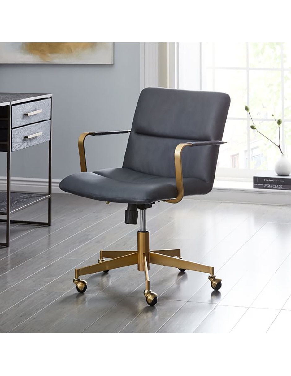 Silla de oficina Cooper de piel 4