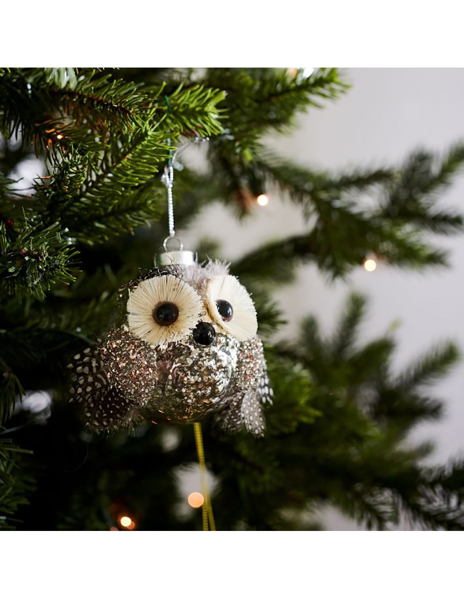 Esfera navideña Owl Glass Búho con 1 pieza 2