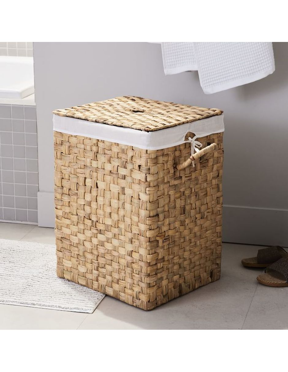 Canasto multiusos Rounded Weave de jacinto de agua Canasto multiusos Rounded Weave de jacinto de agua