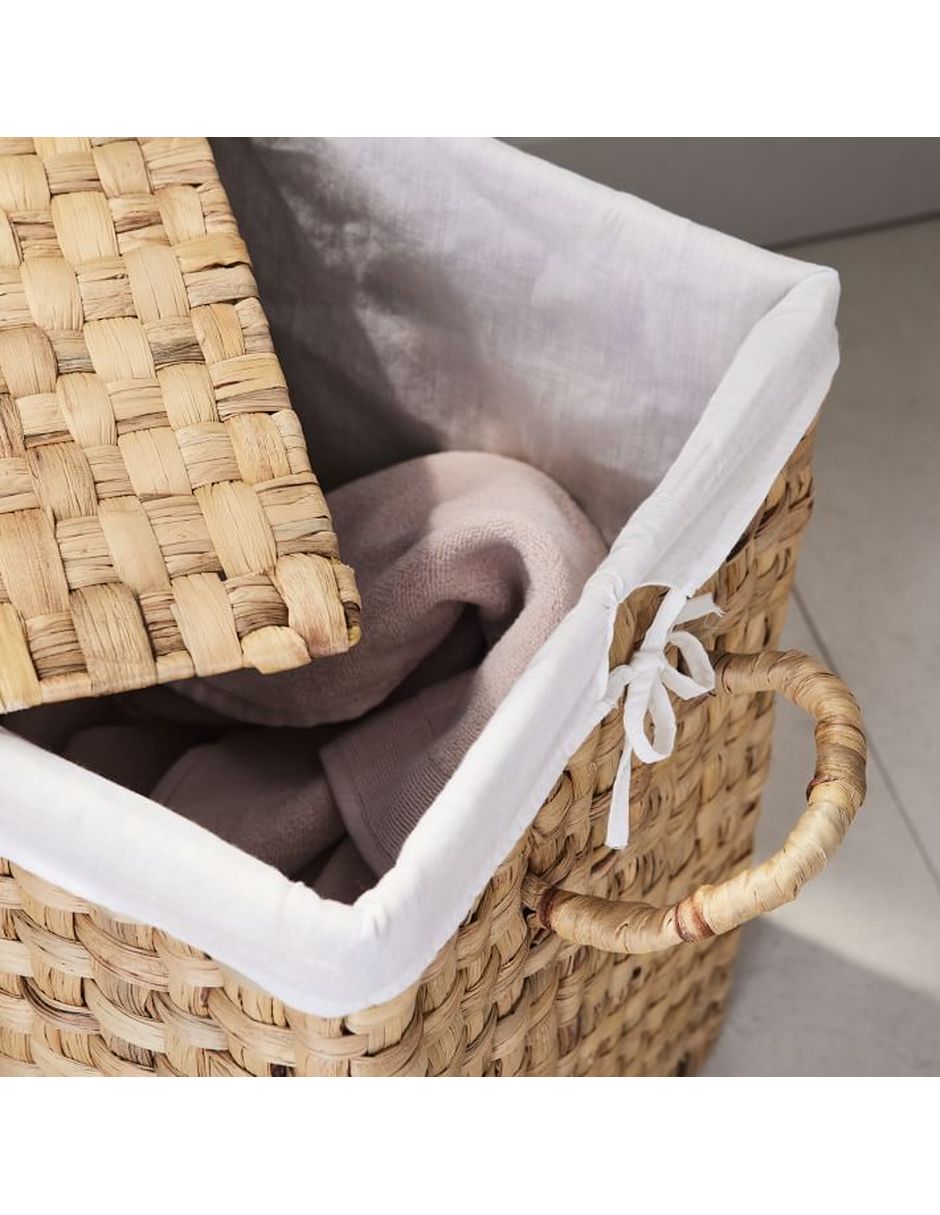 Canasto multiusos Rounded Weave de jacinto de agua