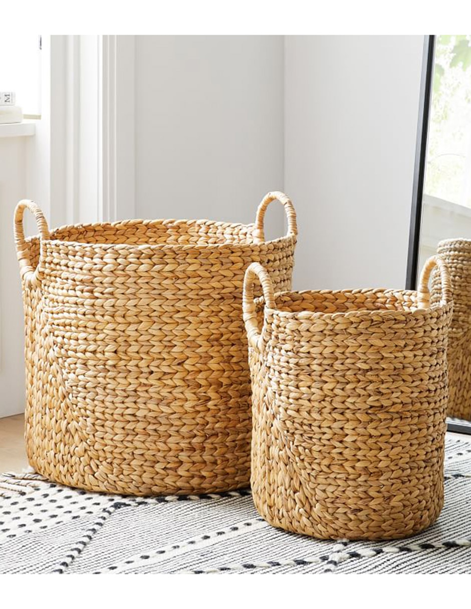 Canasto multiusos Curved Baskets de jacinto de agua 4
