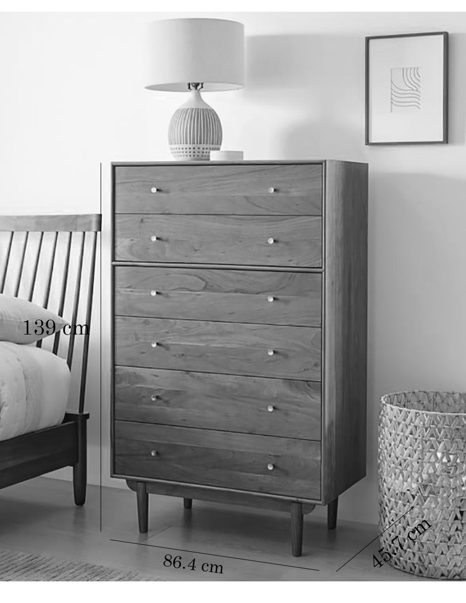 Cómoda Keira de madera acacia