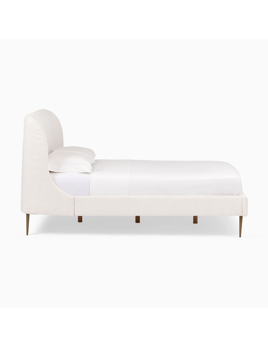 Cama lana upholstered de madera queen size
