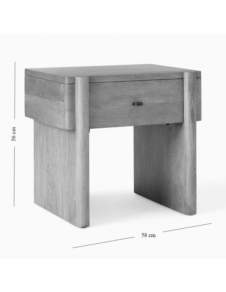 Buró otto nightstand de madera 6