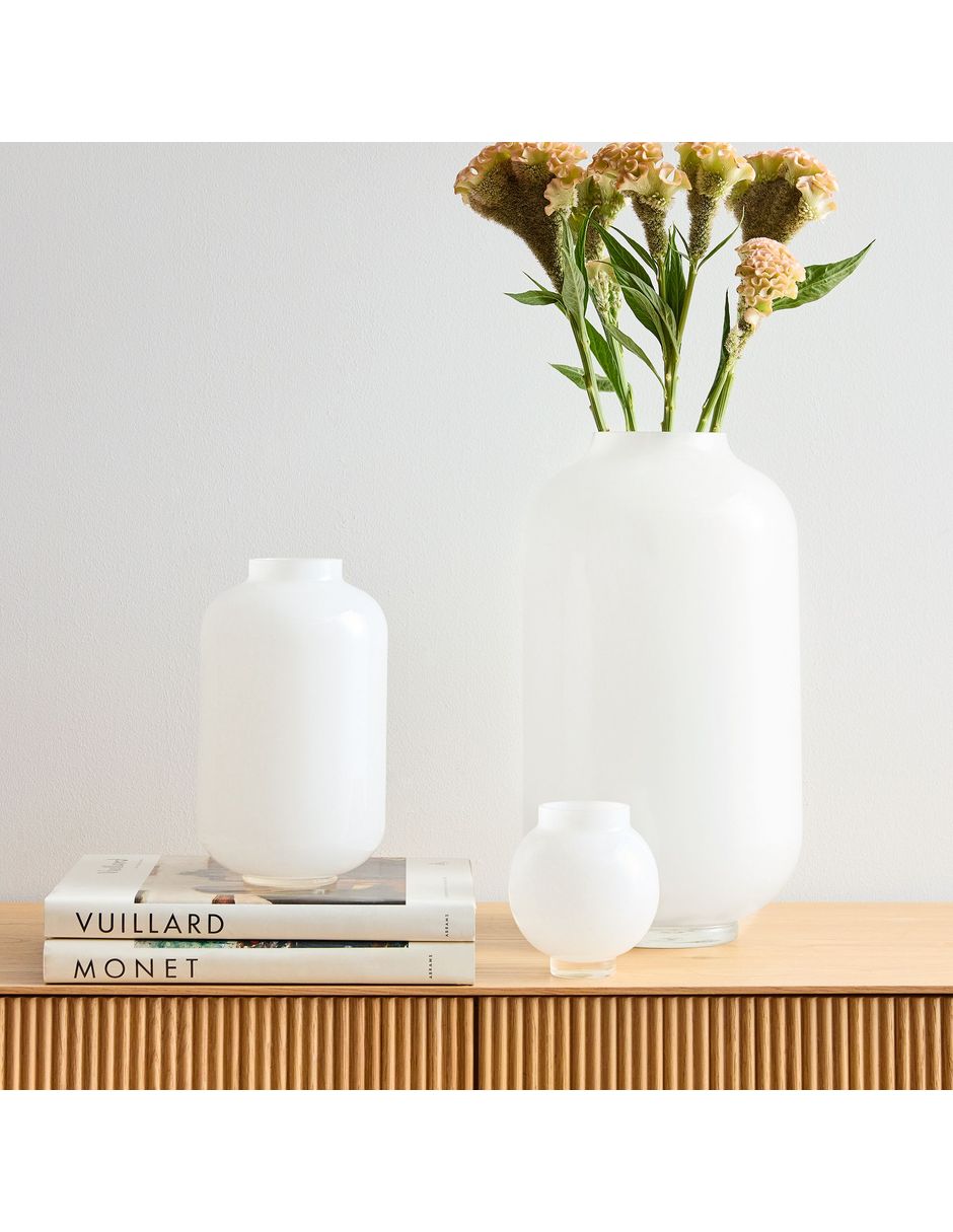 Florero Mari Glass Vases Milk de vidrio 3