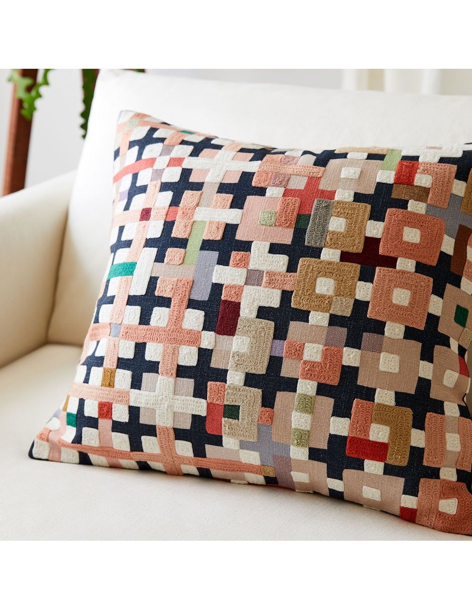 Funda cojín Crewel Patchwork Funda cojín Crewel Patchwork