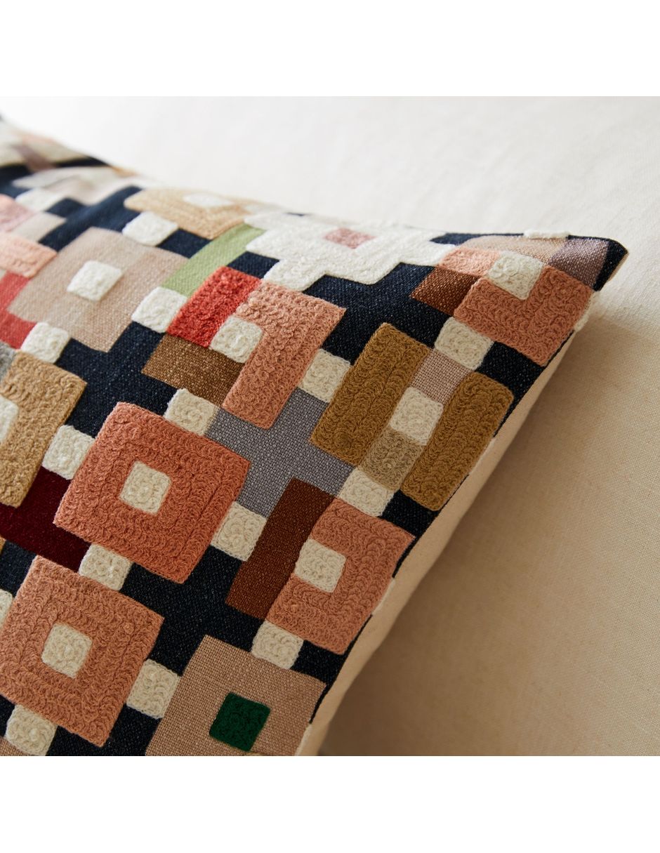 Funda cojín Crewel Patchwork 3
