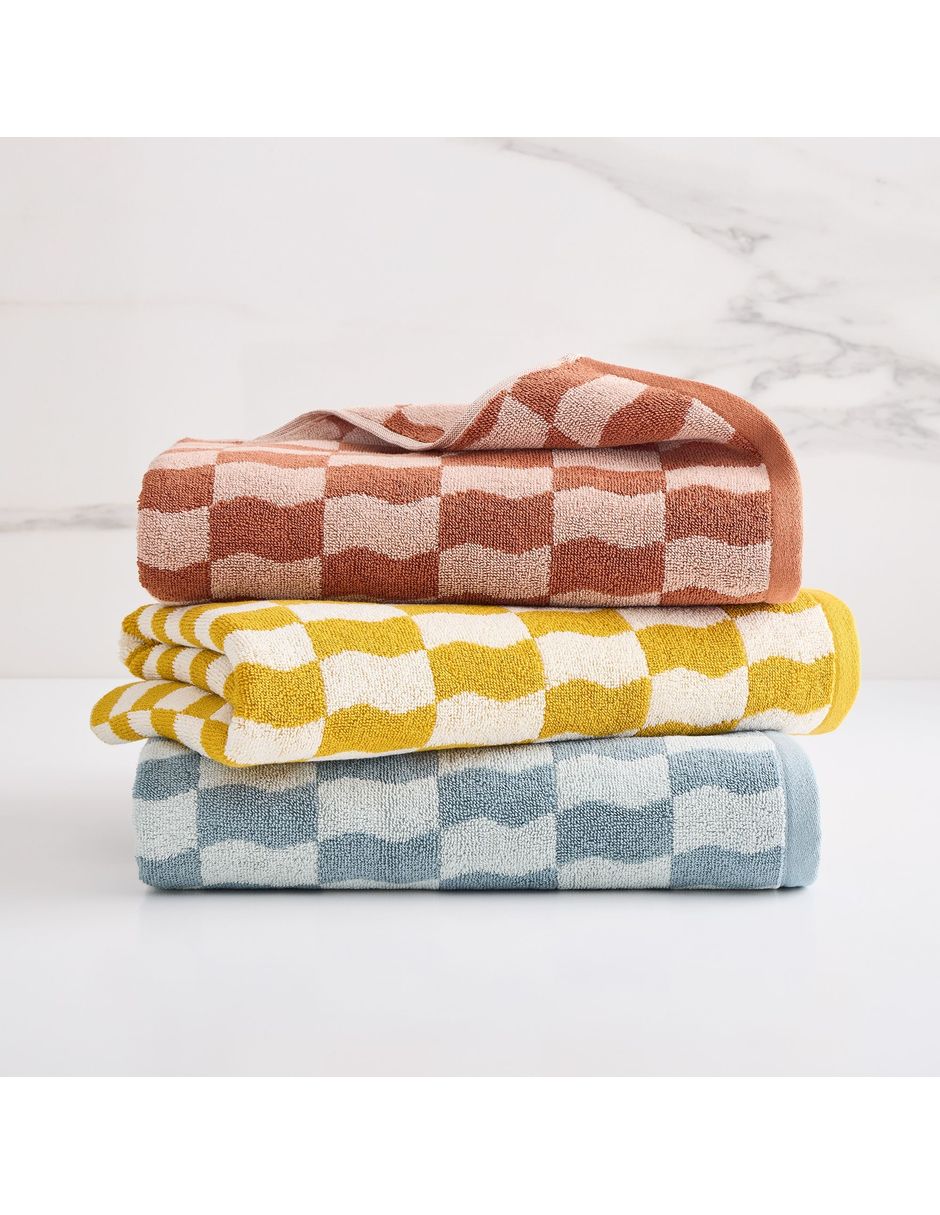 Toalla Wavy Blocks de algodón