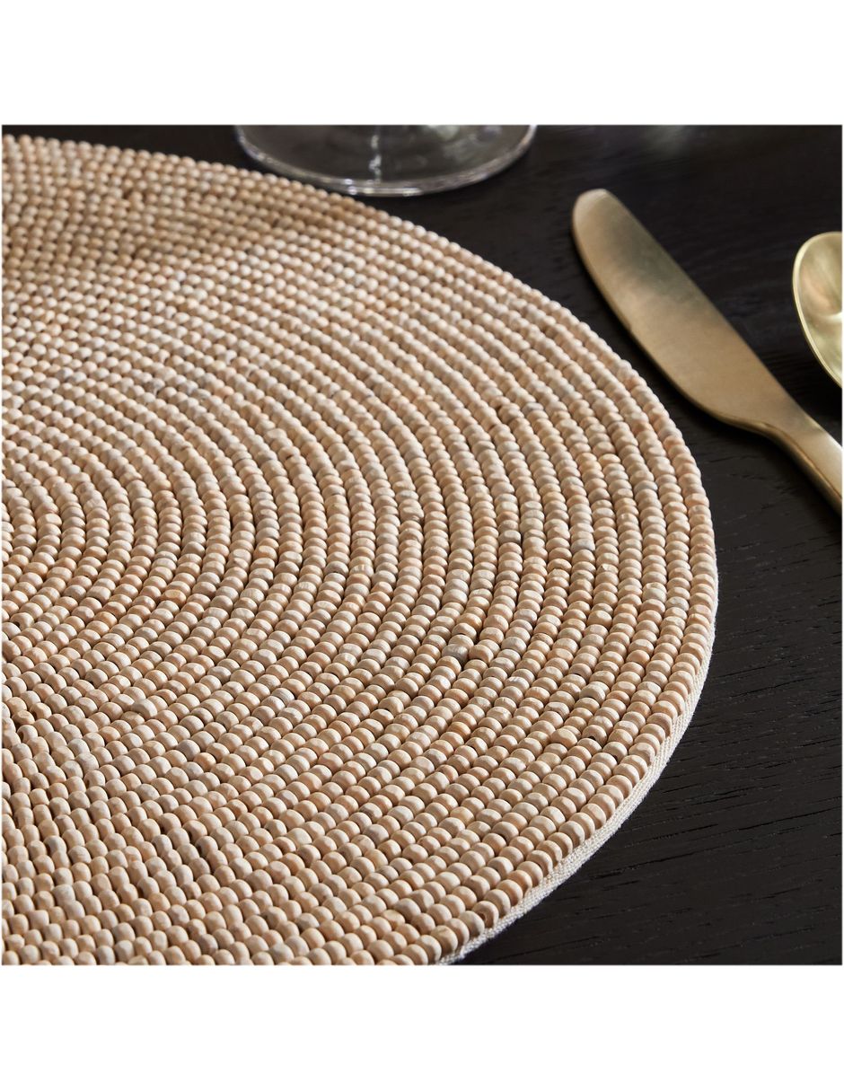 Mantel individual redondo Beaded Linens