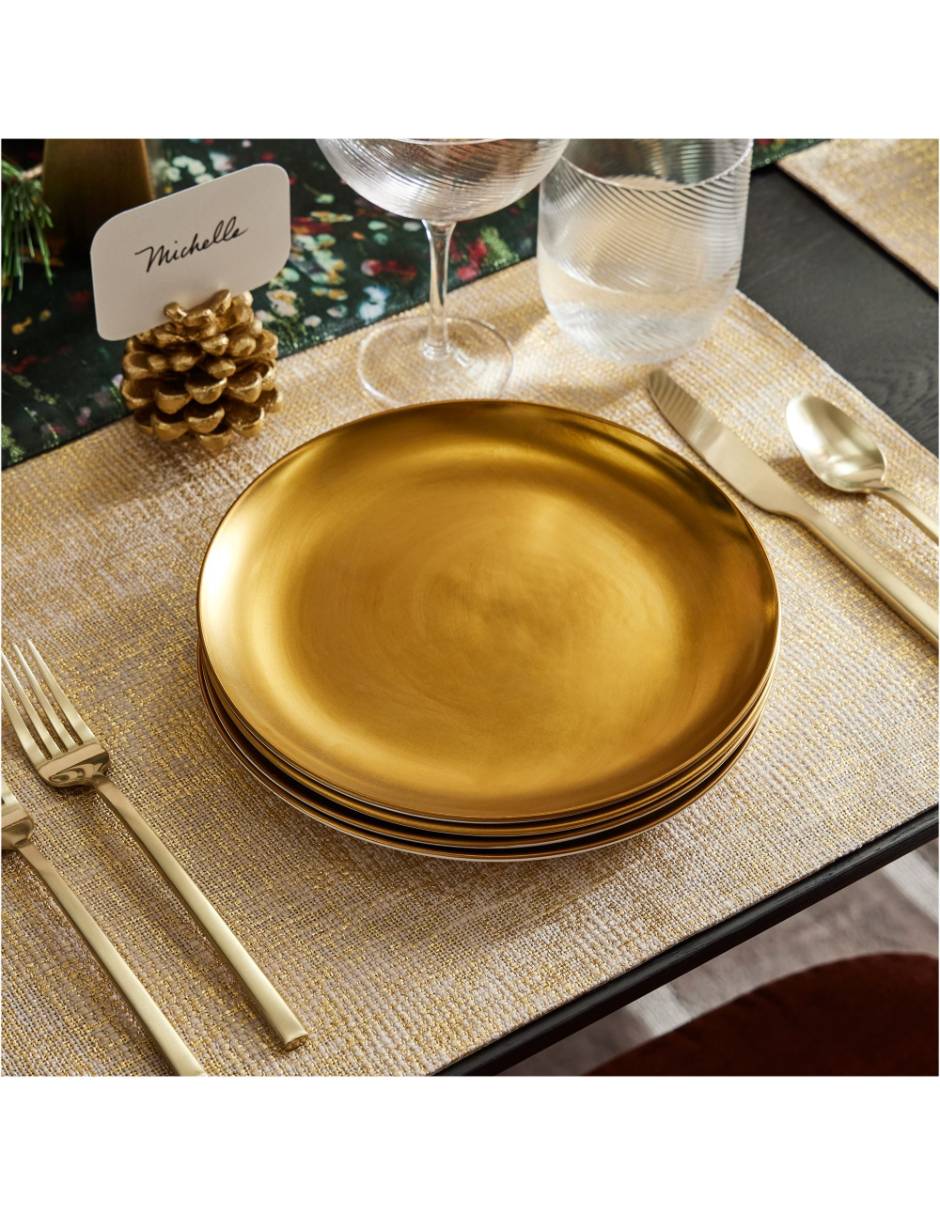 Plato ensalada Pure Metallic Dinnerware Collect de cerámica