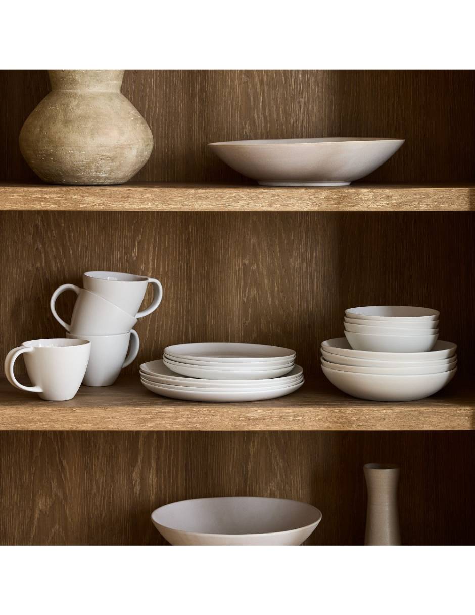Plato ensalada Pure Metallic Dinnerware Collect de cerámica