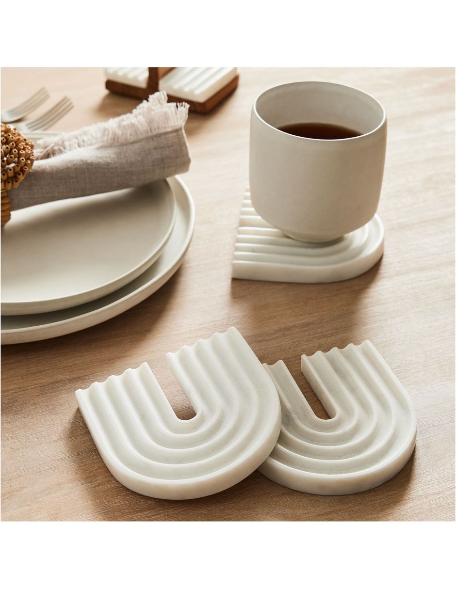 Set de portavasos Grooved Coaster 4 piezas