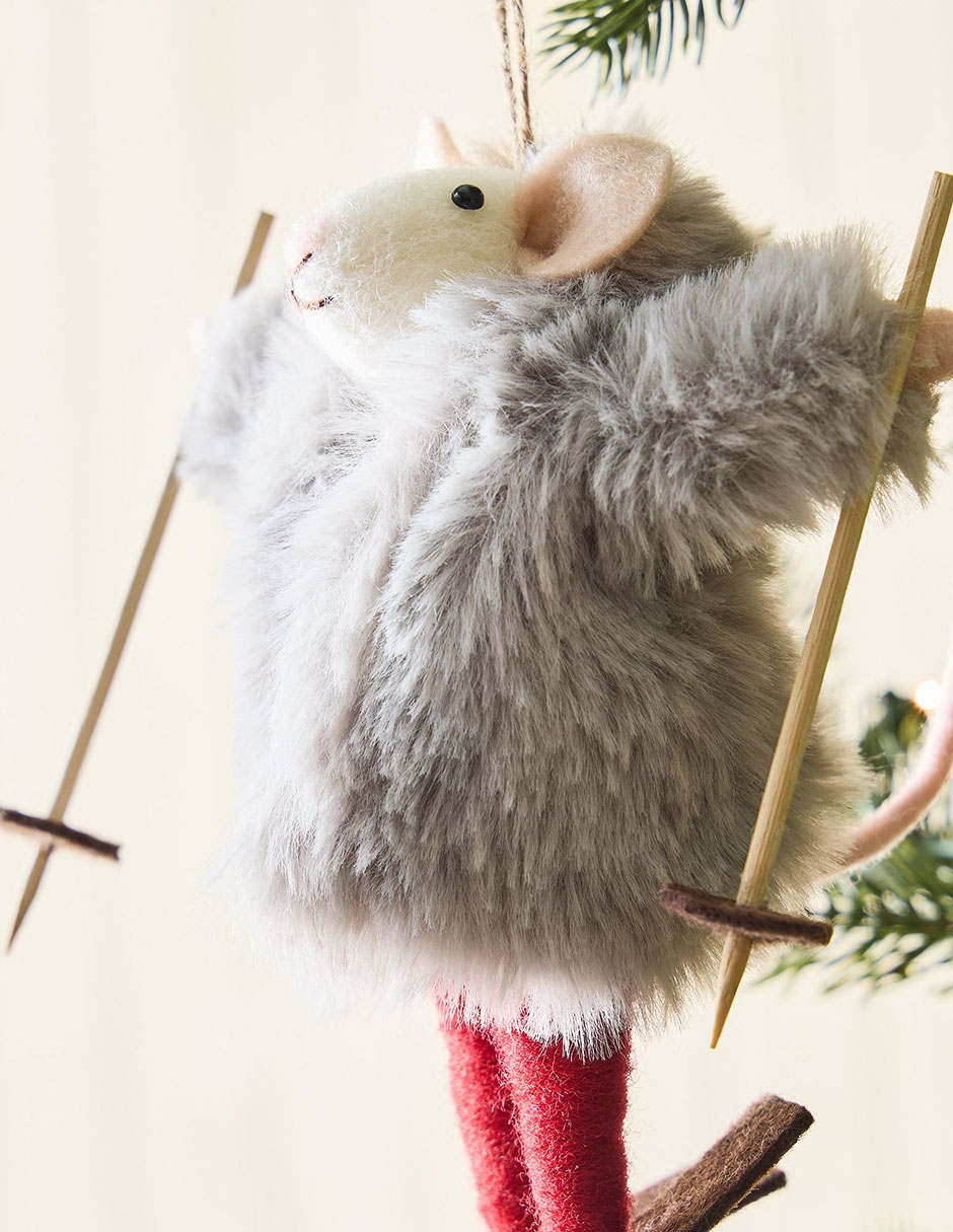 Accesorio decorativo Felt skier mouse 2