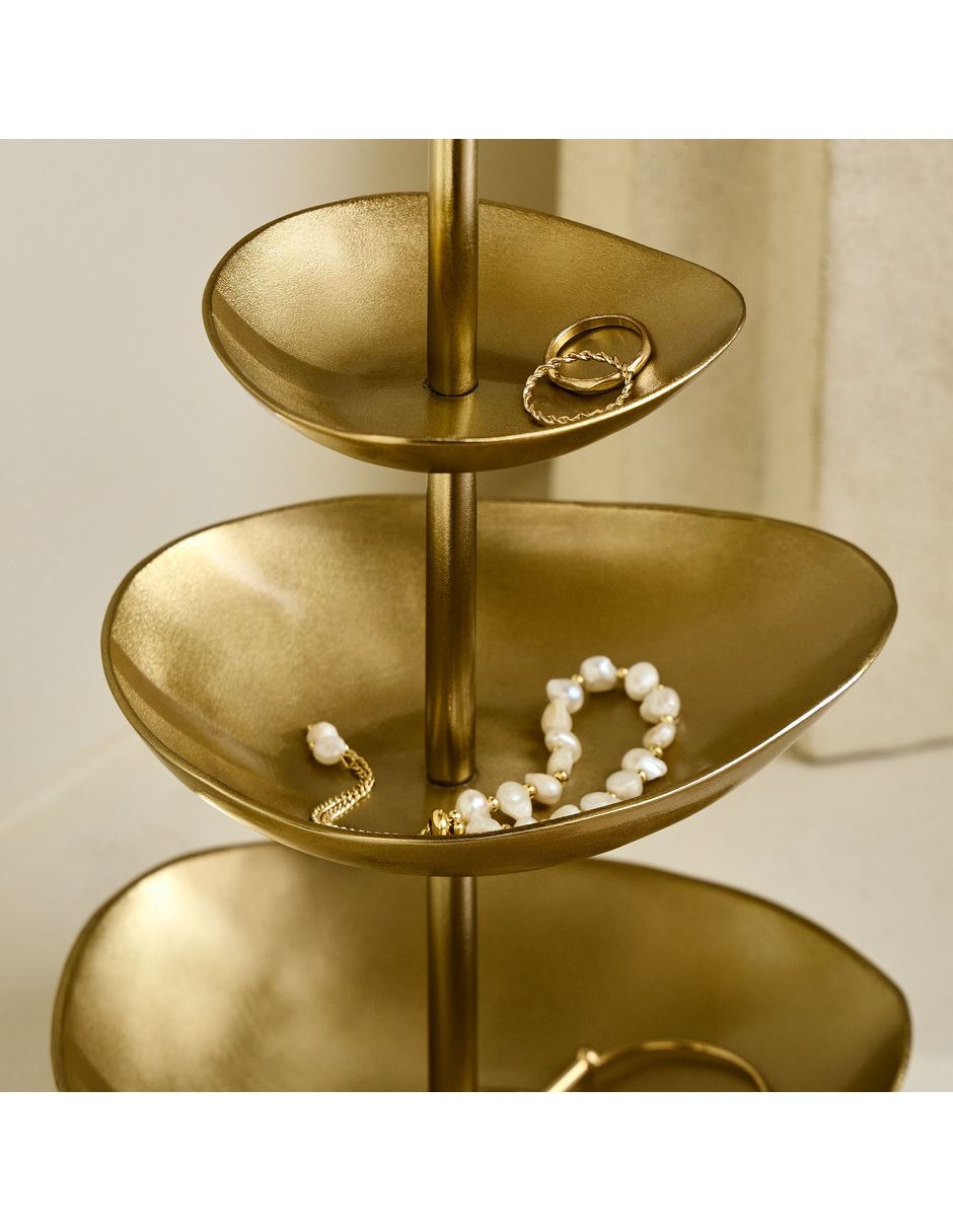 Porta joyas organic metal incluye espejo con cerradura 2