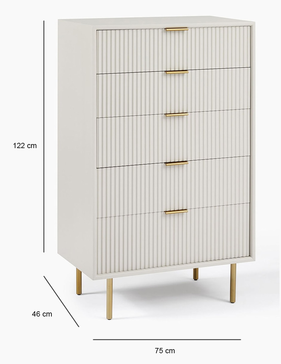 Cómoda Quinn de madera caoba
