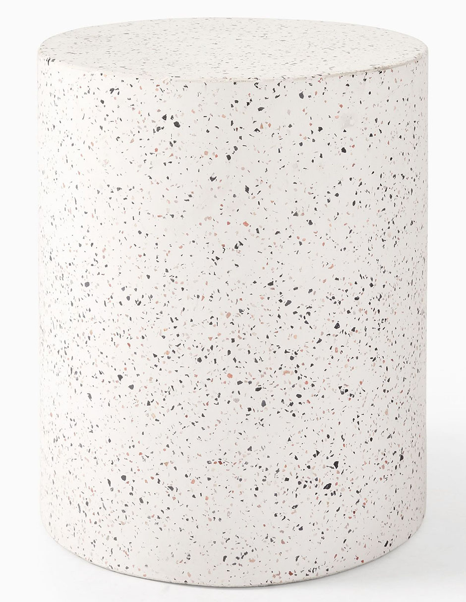 Mesa auxiliar terrazzo drum