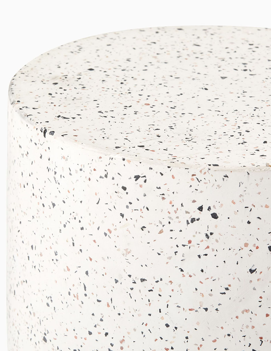Mesa auxiliar terrazzo drum