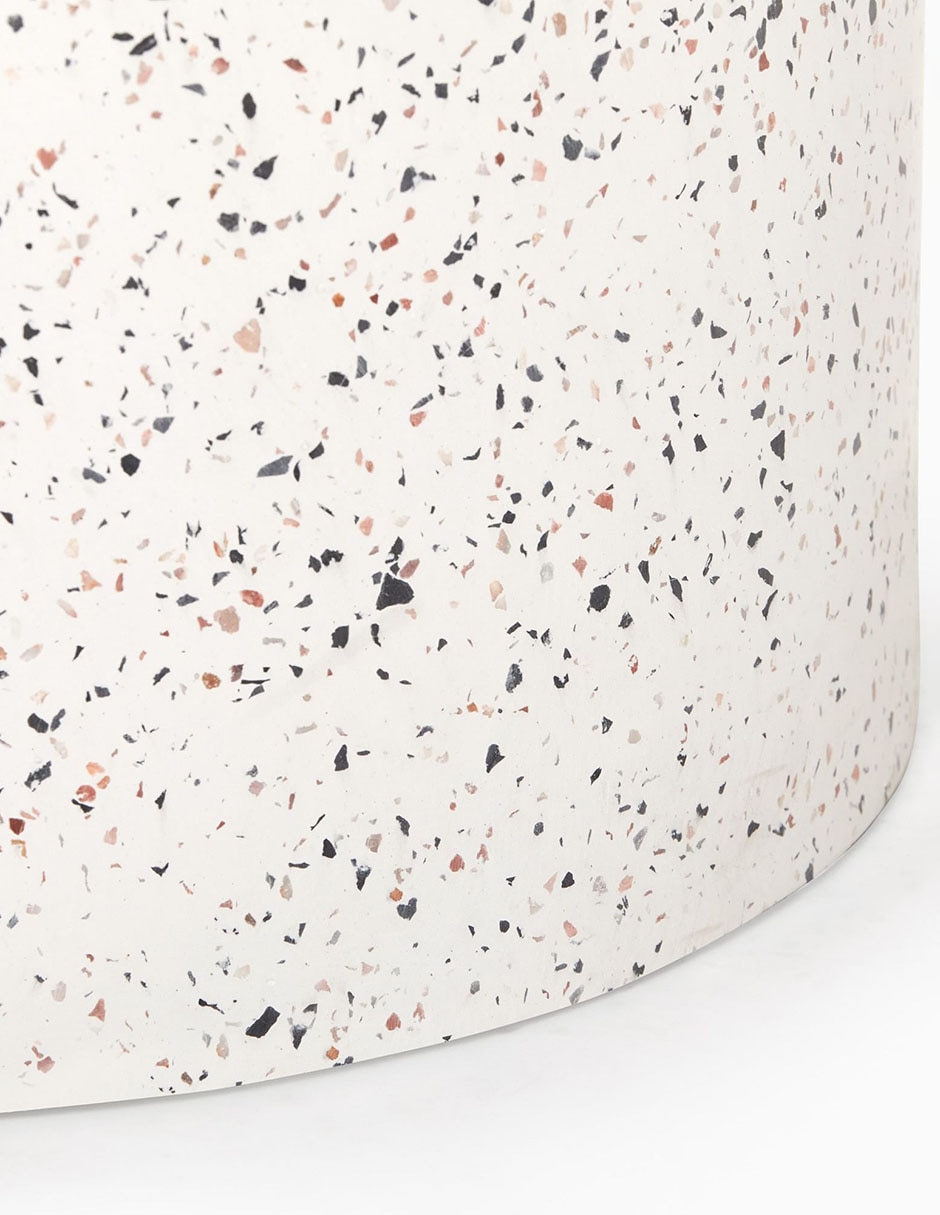 Mesa auxiliar terrazzo drum