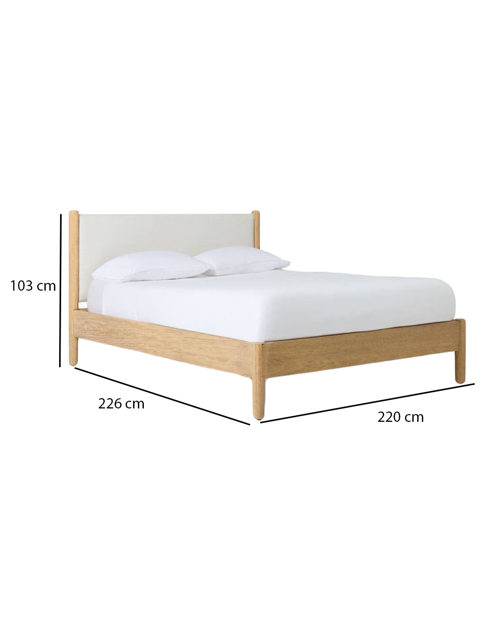 Cama Hargrove de madera king size 11