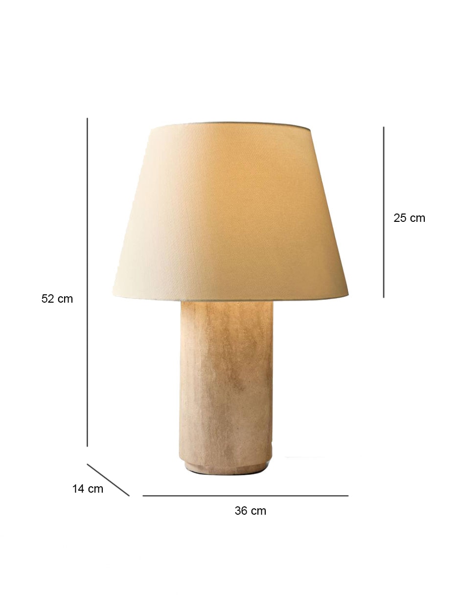 Lámpara de mesa led Colin King Travertine