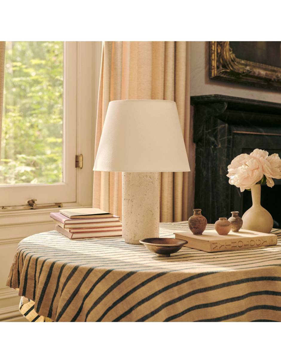Lámpara de mesa led Colin King Travertine