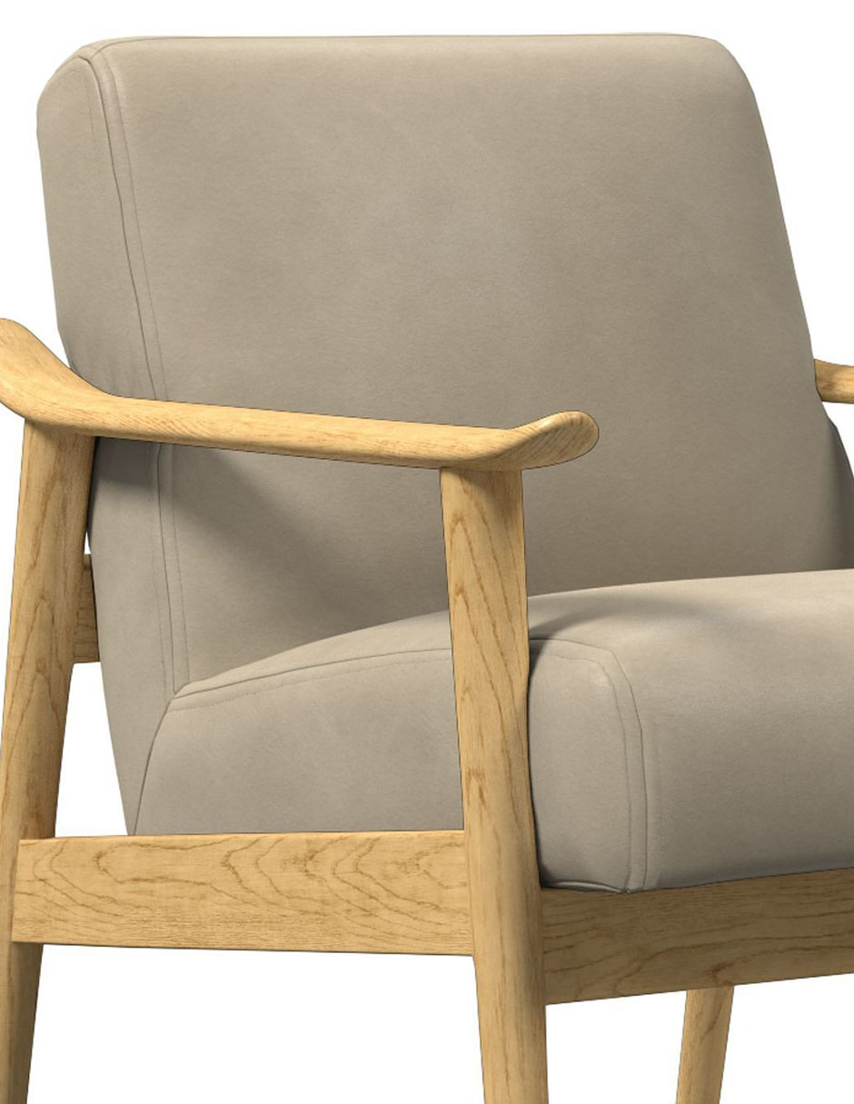 Sillón Mid Century de piel