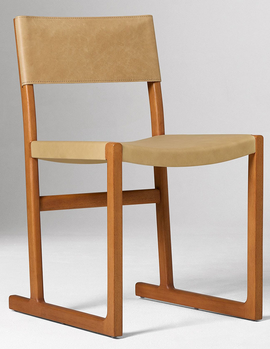 Silla Clyde de madera encino