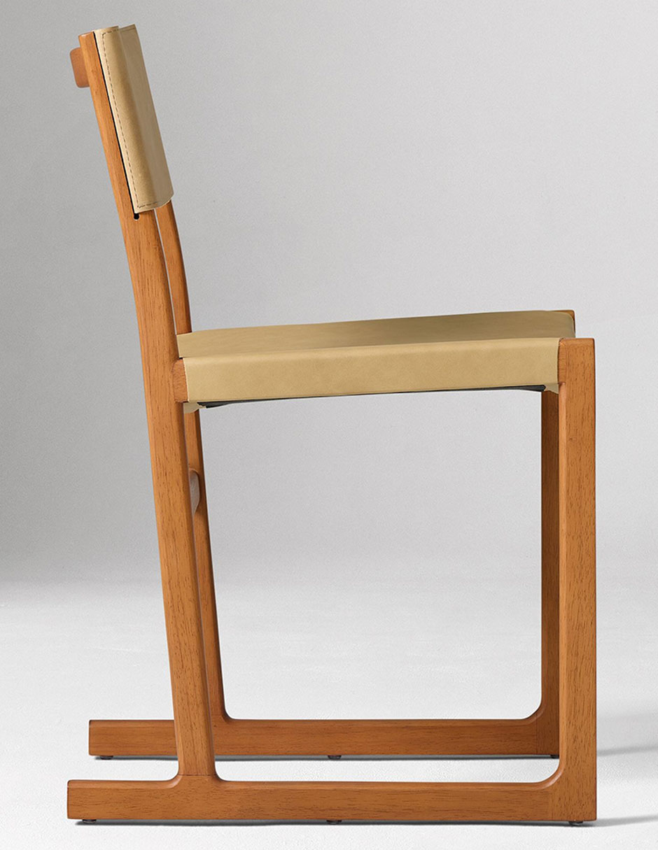 Silla Clyde de madera encino