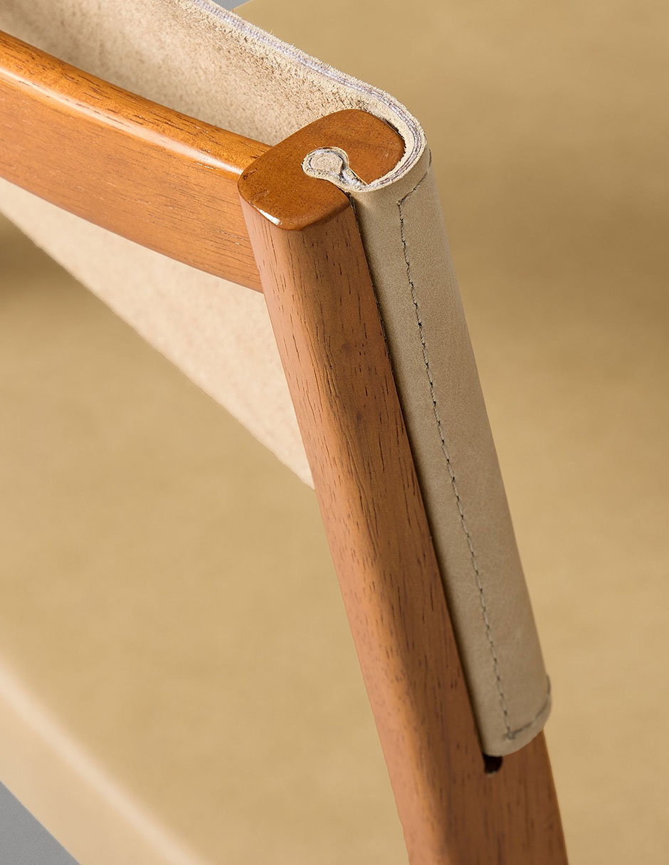 Silla Clyde de madera encino