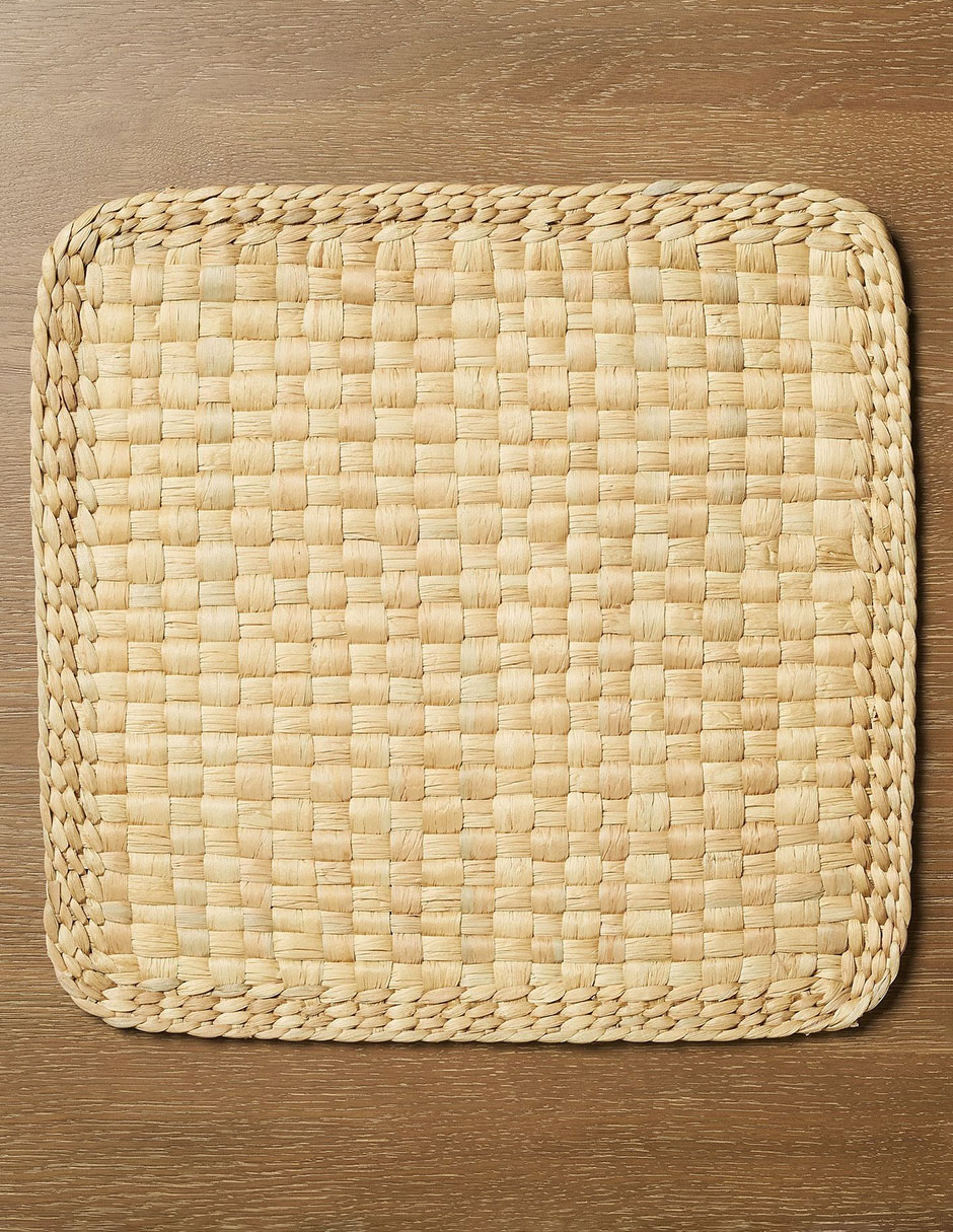 Set mantel cuadrado de jacinto de agua Palma Woven
