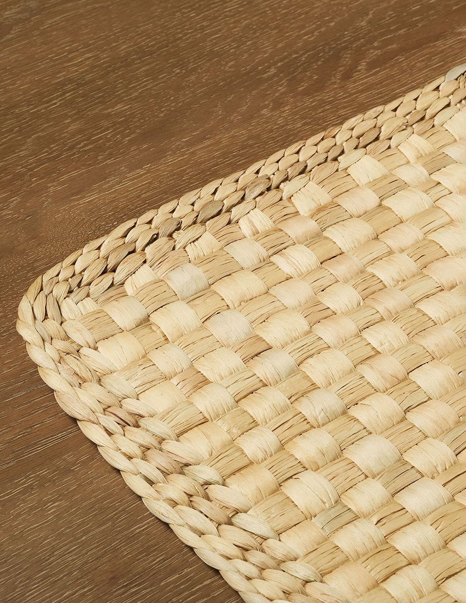 Set mantel cuadrado de jacinto de agua Palma Woven