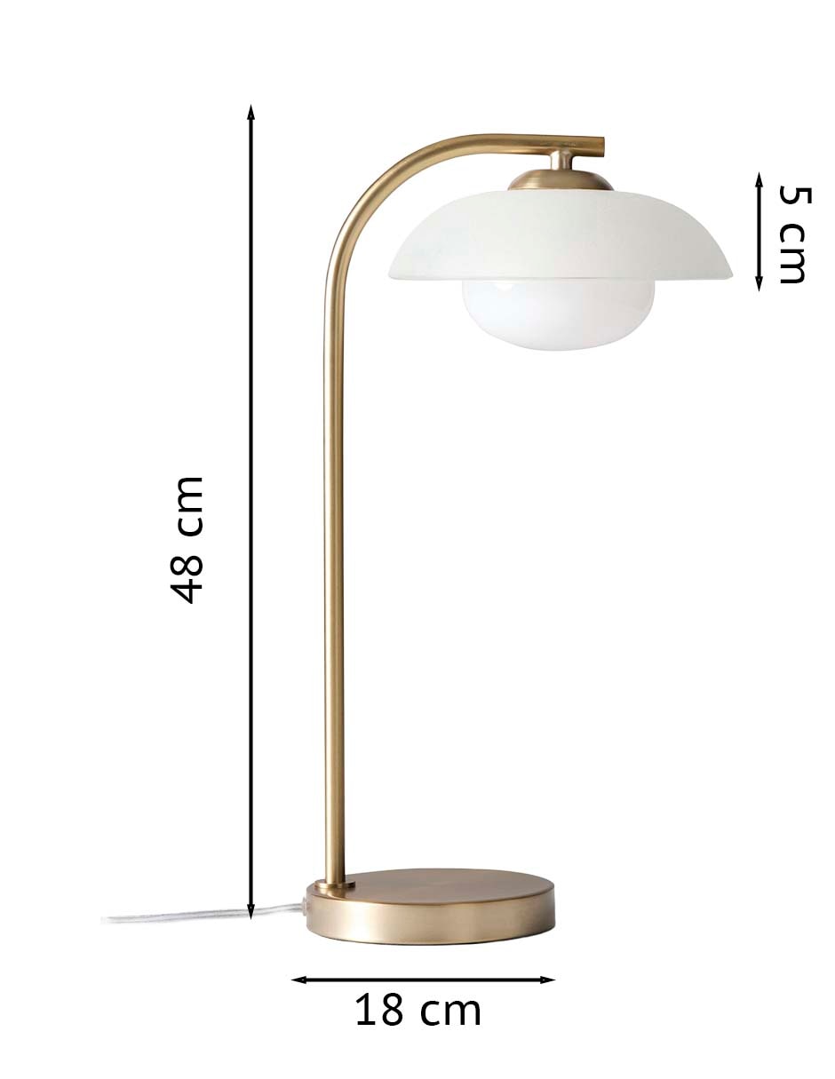 Lámpara de mesa incandescente y led Bezel