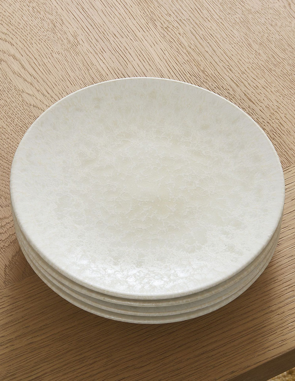 Plato ensalada Oyku de gres 4 piezas 1
