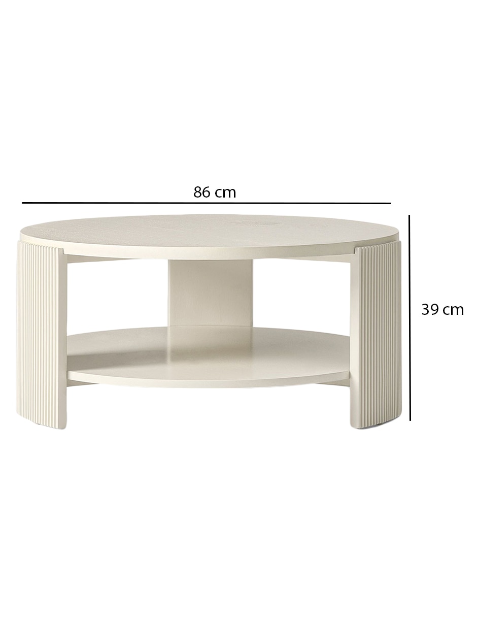 Mesa de centro armable Welles de chapa de roble 4