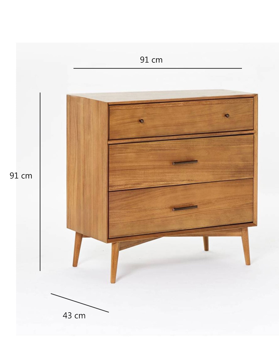 Cómoda Mid Century de madera