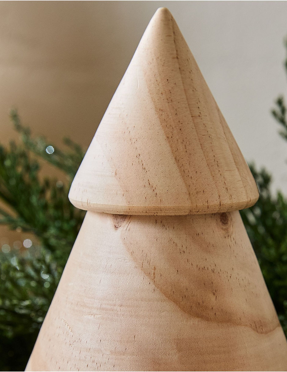 Sujeta bota navideña Stacked Wood 2