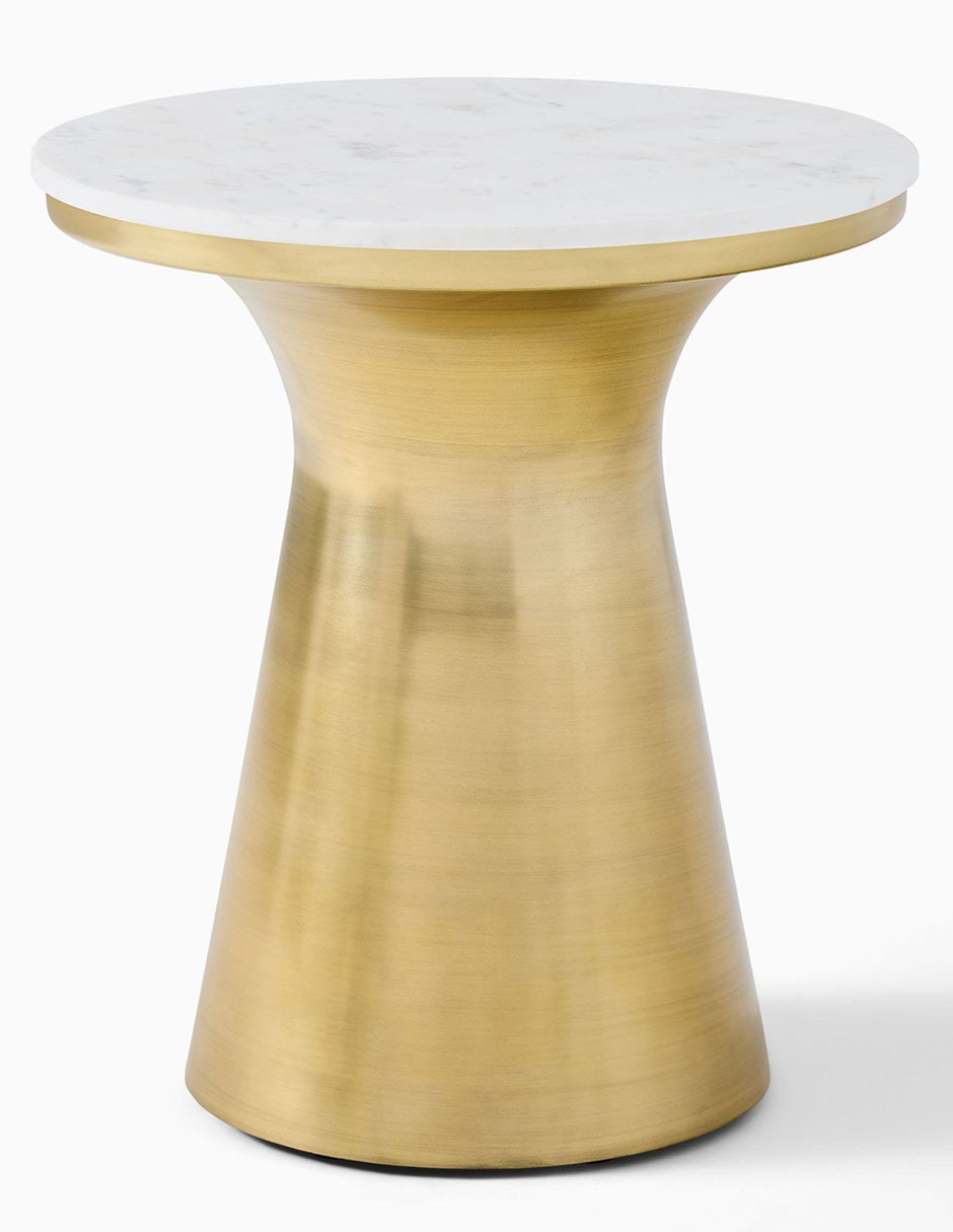 Mesa lateral marble topped de mármol