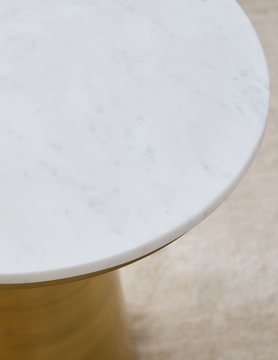 Mesa lateral marble topped de mármol