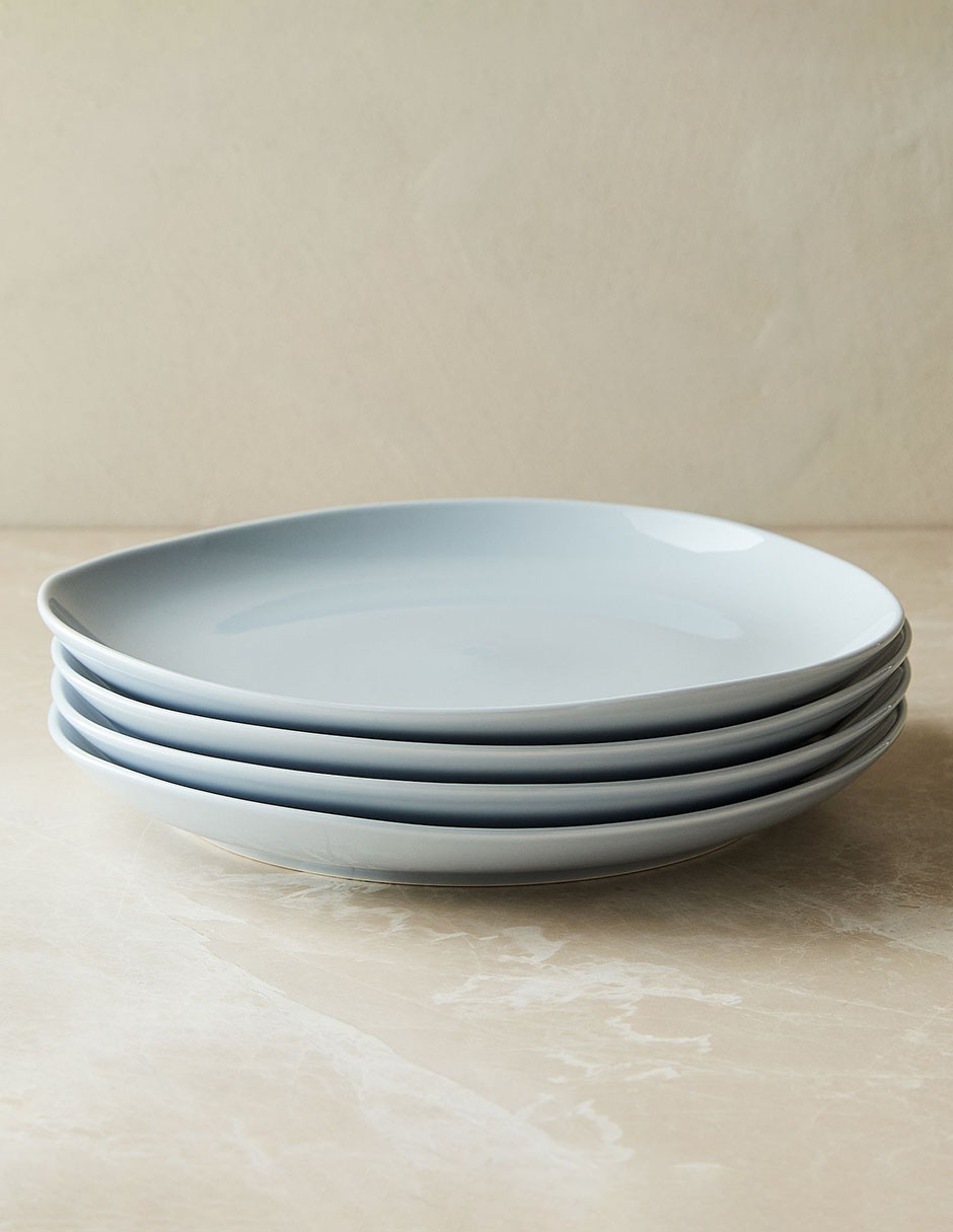 Set platos trinche Organic de porcelana 4 piezas